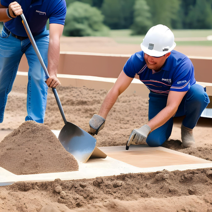 With a rhythmic motion, the mason loads the trowel, then gently presses it onto the surface, ensuring a solid foundation for the project.