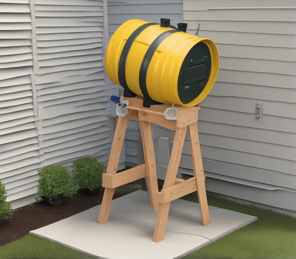 Installation and Setup of rain barrel stand