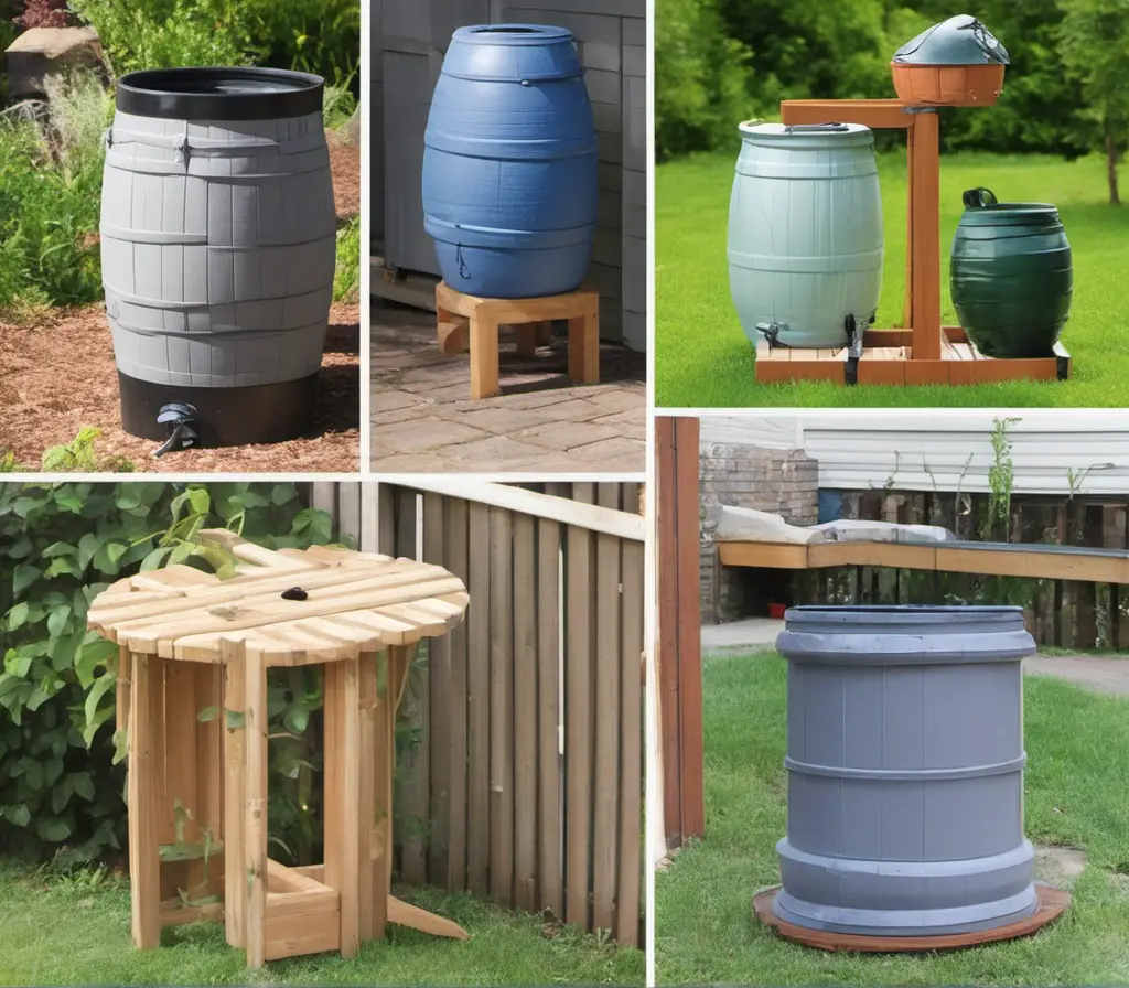 Different types of Rain Barrel Stands