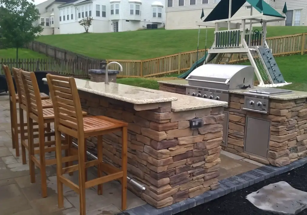 Galley Style Outdoor Kitchen